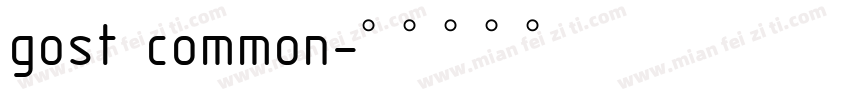 gost common字体转换